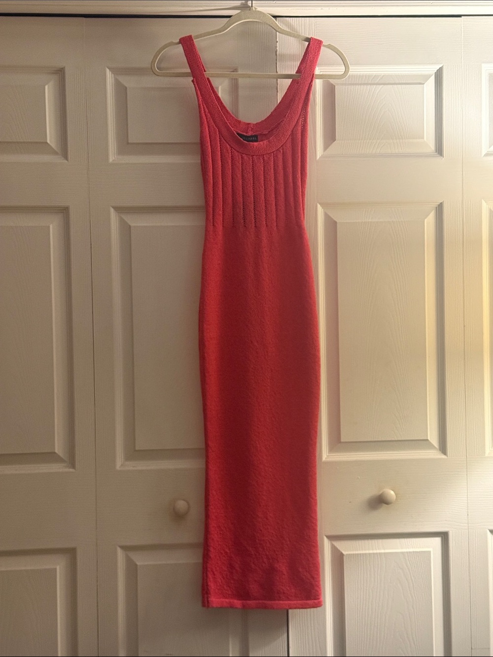 JLUXLABEL Coral Sleeveless Knit Maxi Dress